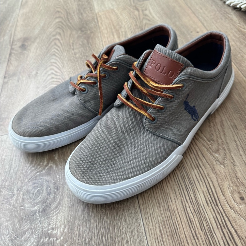 Polo by Ralph Lauren Men's Gray Canvas Sneakers